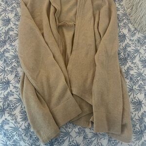 Lilly Pulitzer beige cashmere Sweater.  Worn once small hole needs repair .